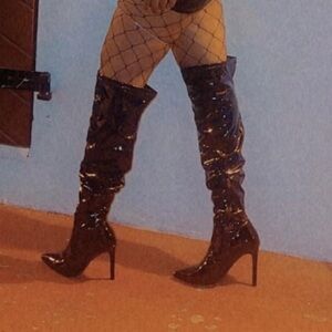 Faux Leather  Boots
